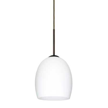 Besa Lighting Lucia Cord Pendant, Opal Matte, Bronze Finish, 1x9W LED 1JT-169707-LED-BR